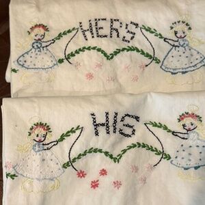 Vintage Embroidered pillowcases